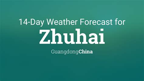 Zhuhai, Guangdong, China 14 day weather forecast