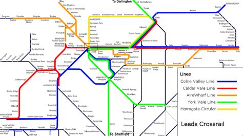 Leeds Rail Network Map