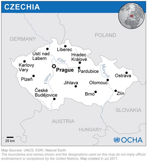 Czechia: Location Map (2017) - Czechia | ReliefWeb