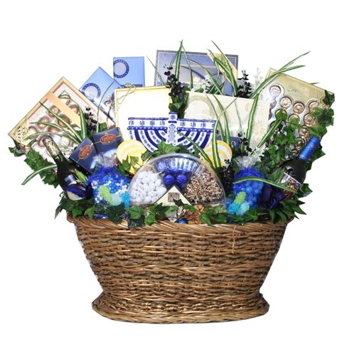 XL Hanukkah Celebration Basket • Hanukkah (Chanukah) Gift Baskets • Hanukkah Gifts, Chocolate ...