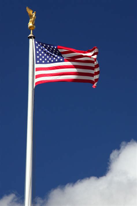 American Flag In Wind Free Stock Photo - Public Domain Pictures