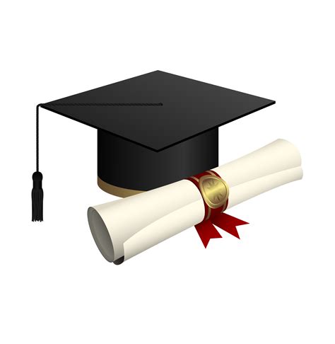birrete y diploma de graduación 1270981 Vector en Vecteezy