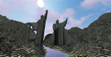 [Requested] The Argonath in Minecraft during daytime. : r/lotr