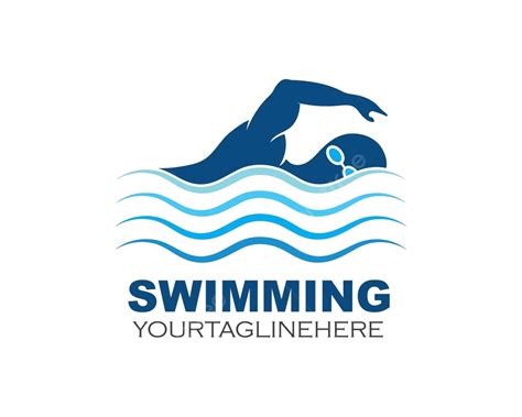 Swimming Icon Logo Vector Illustration Design Skill Style Wave Vector ...