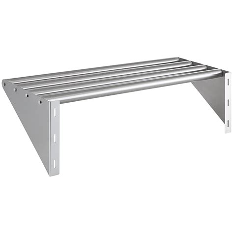 Regency 16" x 36" Stainless Steel Tubular Wall Mounted Shelf