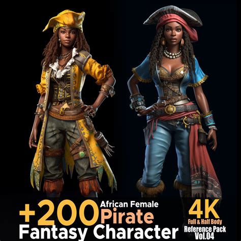 ArtStation - +200 African Female Pirate (Fantasy Character) Vol.04 | 4K ...