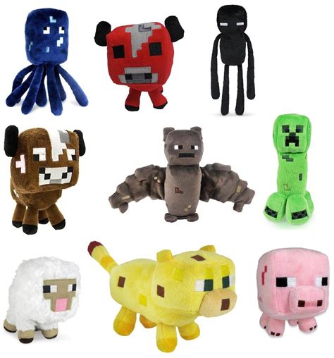 Minecraft 7" Assorted Plush: Set of 9 | Soft toy animals, Animal plush ...