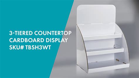 Tabletop Cardboard Display | Shiny White with Removable Header