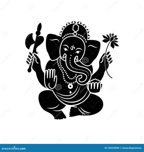 Silhouette Ganesha Hindu God Stock Illustrations – 577 Silhouette Ganesha Hindu God Stock ...