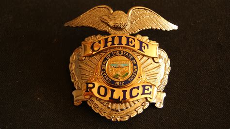 Arizona. Chief of Police Hat Badge, State of Arizona. Hallmark ...