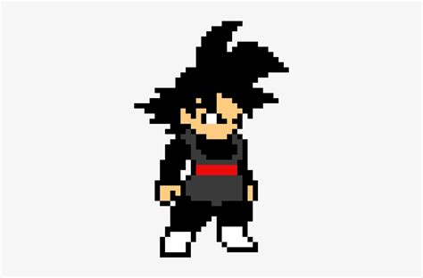 8bit Black Goku - Pixel Art Dragon Ball - 420x530 PNG Download - PNGkit