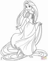 Coloriage °  Tangled coloring Pages Disney princess sketch template
