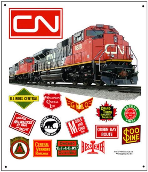 TRAIN SIGN Canadian National Railway Heritage - Etsy