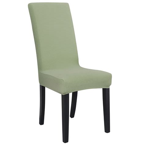 Unique Bargains Stretch Knitted Dining Room Chair Cover Sage Green L ...