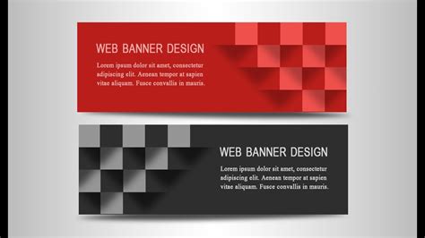 Photoshop Tutorial | Web Banner Design | 3D Boxes - YouTube
