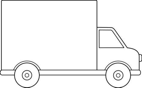 Delivery Truck Line Art - Free Clip Art | Free clip art, Line art, Free art