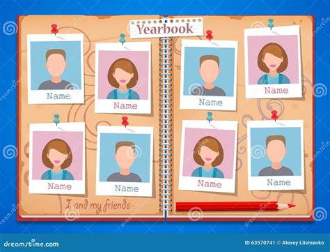 Set Of Yearbook Cartoon Icon Design Template With Various Models ...