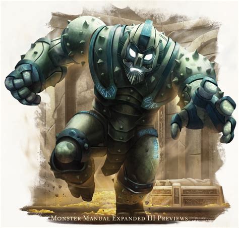 [ART] MME III Art Previews: The Mithral Golem : r/DnD