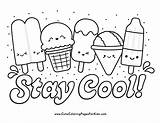 Ice Break Summer Pages Colouring Coloring Printable Colour Pop Sheets  sketch template