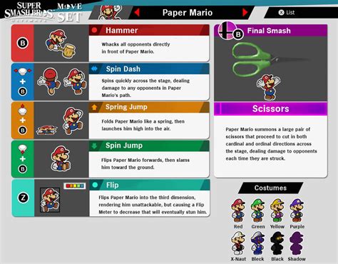 Super Smash Bros. Ultimate - Paper Mario Moveset Concept : r ...