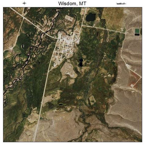 Aerial Photography Map of Wisdom, MT Montana