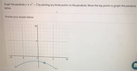 Solved Graph the parabola y = x2-2 by plotting any three | Chegg.com