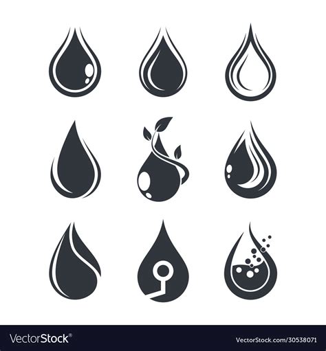 Oil drop icon Royalty Free Vector Image - VectorStock