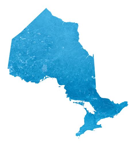 Ontario Topographic Map Isolated - ReNew Canada