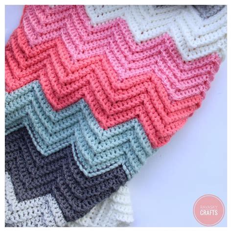 Double Crochet Chevron Afghan Pattern Free The Chevron Pattern Has Experienced A Resurgence In ...