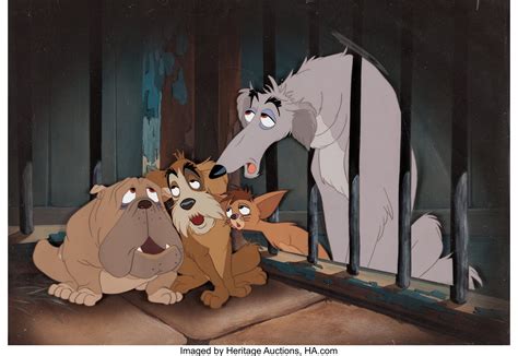 Lady and the Tramp Pound Dogs Production Cel and Painted Background | Lot #95177 | Heritage Auctions