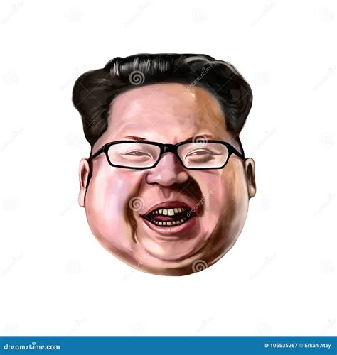 Ayvalik, Turkey - December 2017: Kim Jong-un Cartoon Portrait ...