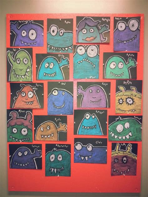 Wonky eyed monsters (a faithful attempt) | Halloween art projects, Elementary art projects ...