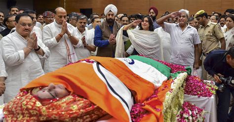 Sushma Swaraj death news: BJP leader cremated with state honours at Delhi’s Lodhi Road crematorium