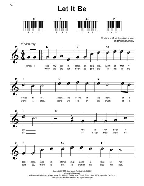 Let It Be sheet music by The Beatles (Super Easy Piano – 180038)