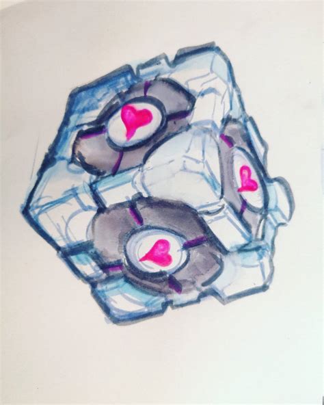 Companion cube by FeralHogs on DeviantArt