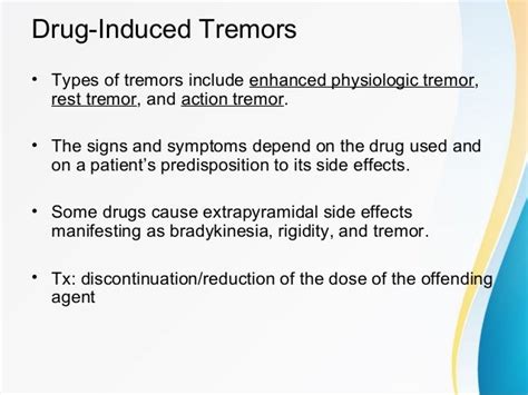 Differential diagnosis of tremors