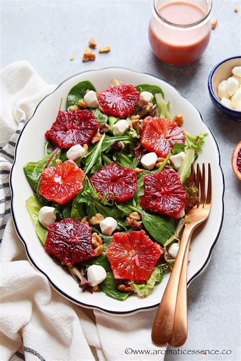 Blood Orange Salad With Blood Orange Vinaigrette - Aromatic Essence