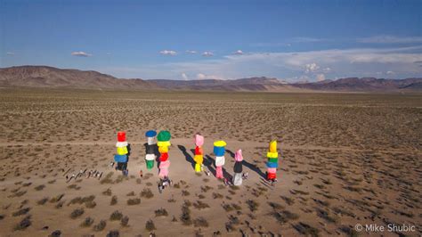 Seven Magic Mountains is a roadside attraction near Las Vegas, Nevada