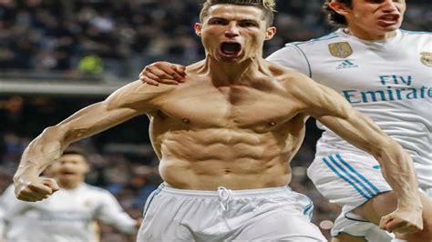 Cristiano Ronaldo Six Pack ABS Celebrations - no shirt - YouTube