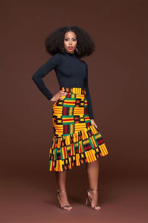 AFRICAN PRINT REN PENCIL SKIRT | African print skirt, African fashion, African skirts