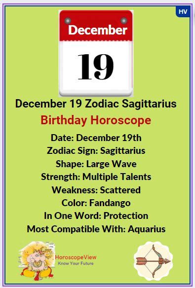 December 19 Sign Sagittarius Birthday Horoscope