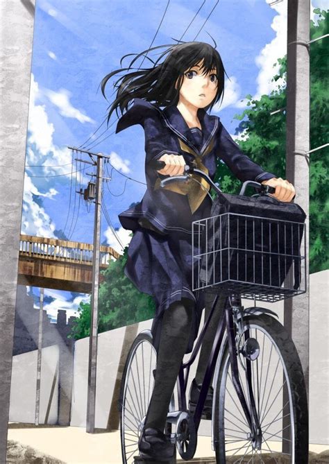 Manga Japanese Illustration, Bicycle Wallpaper, Japanese Wallpaper ...