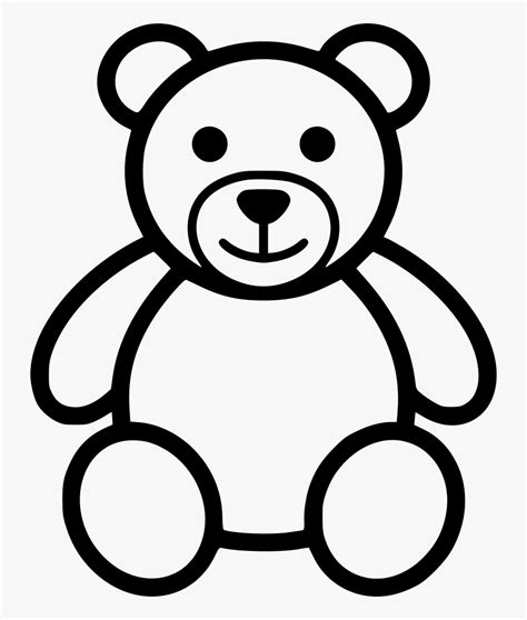 Line Art,teddy Bear,clip Art,cartoon,line,black And - Teddy Bear Drawing , Free Transparent ...