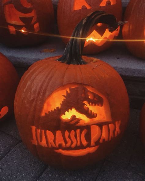 Jurassic park pumpkin | Pumpkin carving, Pumpkin carving templates, Pumpkin