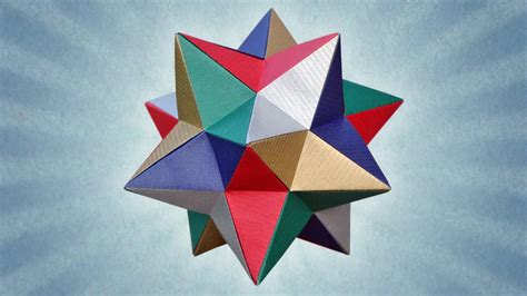 Origami Lesser Stellated Dodecahedron (Meenakshi Mukerji) - YouTube