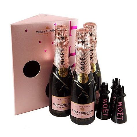 Moet & Chandon Rosé - Miniature Champagne Gift Set (3 x 20cl Bottles) | Mini champagne bottles ...