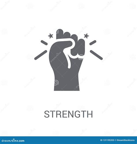 Strength Icon. Trendy Strength Logo Concept on White Background Stock Vector - Illustration of ...