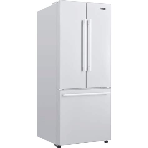 "Galanz 16 cu. ft. 3-Door French Door Refrigerator with Three Freezer Drawers, White, 28.35 ...