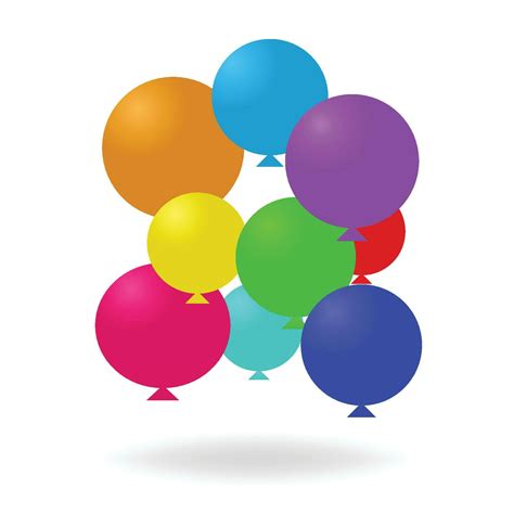 Vector illustration of happy birthday balloons, isolated on white ...