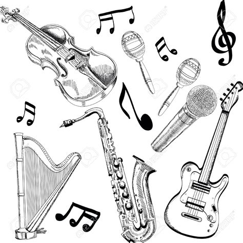 Musical Instruments Drawing at GetDrawings | Free download